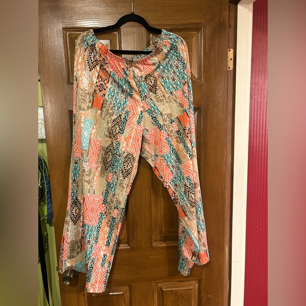 Zac and Rachel size large Colorful Geometric Women's Pants